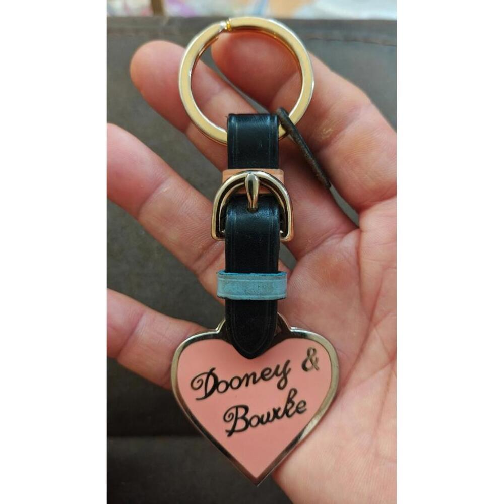 Early 2000s Vintage Dooney And Bourke Heart Keychain/Keyring/Fob/Hang Tag